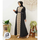 GAMIS OZIAS ABAYA STRETCH 09645 LD 120 I Gamis Fashion Muslimah I Gamis Lebaran Cantik Wanita