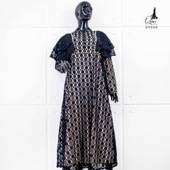 OZIAS BROKAT POLKA 09500 LD 105 I Gamis Fashion Muslimah I Gamis Remaja Kondangan Nyaman Panjang