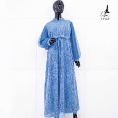 GAMIS OZIAS BROKAT PREMIUM 09968 LD 105 I Gamis Tangan Balon I Gamis Kondangan Muslim Nyaman