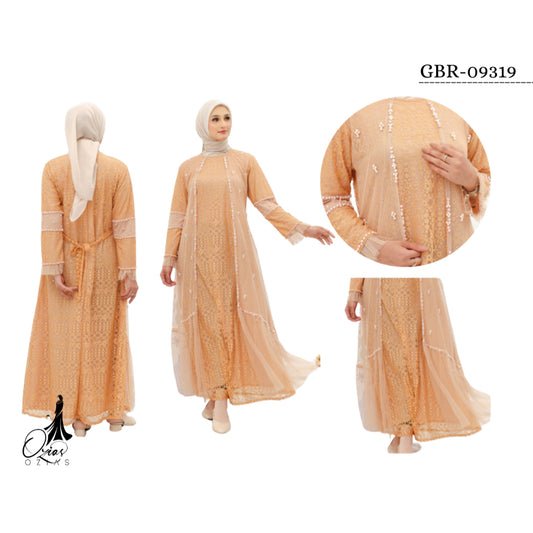 GAMIS OZIAS BROKAT FIMELA 09319 LD 105 I Gamis Remaja Dewasa I Pesta Kondangan Muslim Panjang