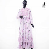 GAMIS OZIAS CERUTY SAKURA 03977 LD 105 I Gamis Kondangan Mewah I Busui Friendly Motif Muslim