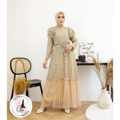 GAMIS OZIAS BROKAT TIARA 09835 LD 105 I Gamis Brisemade Muslimah I Dress home Busui Friendly Wanita Panjang