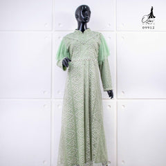 GAMIS OZIKO BROKAT IORA CEILO 09912 LD 105 I Gamis Pesta Mewah I Gamis Wisuda Import Muslim Nyaman