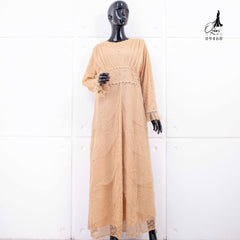 GAMIS OZIAS BROKAT POLKA 09468 LD 105 I Gamis Pesta Cantik I Gamis Muslimah Remaja Nyaman Panjang