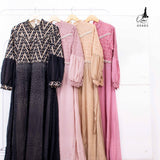 GAMIS OZIAS SIFON CERUTY 09483 LD 105 I Gamis Remaja Muslimah I Fashion Kondangan Nyaman Panjang