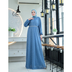 GAMIS OZIAS BROKAT BALIYA 09990 LD 105 I Gamis Kondangan Muslimah I Gamis Wisuda Cantik I Gamis Belt Mutiara Nyaman Panjang