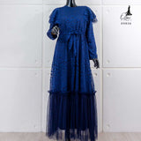 GAMIS OZIAS BROKAT GARDEN LACE 09836 LD 105CM I Gamis Simpel Wisuda I Gamis Lebaran Busui Friendly Muslim Nyaman