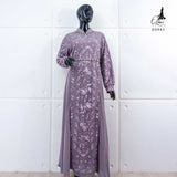 GAMIS OZIAS CERUTY POLOS 03941 LD 105 I Gamis Pesta Mewah I Dress Muslimah Nyaman Panjang