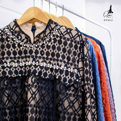 GAMIS OZIAS BROKAT FIMELA 09463 LD 105 & LD 120 I Gamis Fashion Muslimah Nyaman Panjang