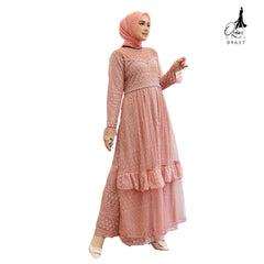 GAMIS OZIAS BROKAT LUMIER 09617 LD 105 I Gamis Fashion Remaja I Gamis Pesta Kondangan Muslim Nyaman