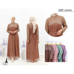 GAMIS OZIAS TILE PREMIUM IMPORT 03949 LD 105 I Gamis Wisuda Mewah Elegant Muslim Nyaman