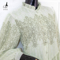 GAMIS OZIAS BABYDOLL CERUTY 07025 LD 105 I Gamis Kondangan Fashion I Gamis Wanita Muslimah Fit Motif Nyaman