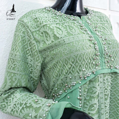 GAMIS OZIAS BROKAT KAGURA 09887 LD 105 I Gamis Remaja simpel I Gamis Elegant Busui Friendly Muslim Nyaman