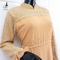 GAMIS OZIAS BROKAT COMBI SIFON 09583 LD 105 I Gamis Kondangan Simpel l Busana Muslim Premium Nyaman Panjang Santai