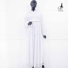 GAMIS OZIAS BROKAT PREMIUM 09968 LD 105 I Gamis Tangan Balon I Gamis Kondangan Muslim Nyaman