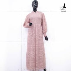 GAMIS OZIAS BROKAT IMPORT 09546 LD 105 I Gamis Kondangan Simpel I Gamis Remaja Cantik Fit Muslim Nyaman