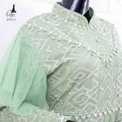 GAMIS OZIKO BROKAT IORA CEILO 09912 LD 105 I Gamis Pesta Mewah I Gamis Wisuda Import Muslim Nyaman