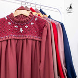GAMIS OZIAS ZARACREPE PREMIUM 06446 LD 105 I Gamis Kondangan Muslimah I Gamis Wisuda Cantik Nyaman Panjang
