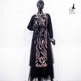 GAMIS OZIAS TILE IMPORT 03996 LD 105 I Gamis Rompi Wisuda I Gamis Kondangan Cantik Muslim Nyaman