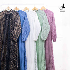 GAMIS OZIAS BROKAT BALIYA 09990 LD 105 I Gamis Kondangan Muslimah I Gamis Wisuda Cantik I Gamis Belt Mutiara Nyaman Panjang