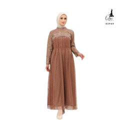 GAMIS OZIAS TILE PREMIUM IMPORT 03949 LD 105 I Gamis Wisuda Mewah Elegant Muslim Nyaman