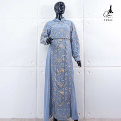GAMIS OZIAS CERUTY POLOS 03941 LD 105 I Gamis Pesta Mewah I Dress Muslimah Nyaman Panjang