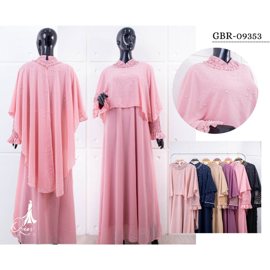 GAMIS OZIAS BROKAT 10 IN 1 09353 LD 105 I Gamis Super Mewah I Gamis kondangan Muslim Nyaman Fit Motif