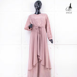 Ozias - Gamis Brokat Combi Ceruty 09818 Ld 105 I Gamis Muslimah Wanita I Gamis Kondangan Mewah