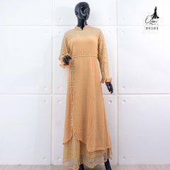 GAMIS OZIAS BROKAT COMBI SIFON 09583 LD 105 I Gamis Kondangan Simpel l Busana Muslim Premium Nyaman Panjang Santai