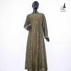 GAMIS OZIAS BROKAT GLITER 09954 LD 105 I Gamis Fashion Muslimah I Gamis Lebaran Motif Nyaman