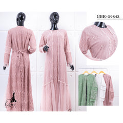 GAMIS OZIAS BROKAT ARGYLIE 09843 LD 105 I Gamis Mewah Kondangan l Busana Muslimah Nyaman Panjang