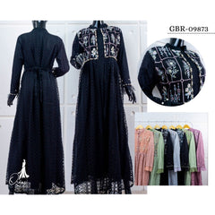 GAMIS OZIAS BROKAT ARABELLA 09873 LD 105 I Gamis Busui l Fashion Muslimah Nyaman Panjang 2XL