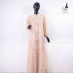 GAMIS OZIKO BROKAT IORA CEILO 09913 LD 105 dan LD 120 I Gamis Wisuda Wanita Muslimah I Gamis Kondangan Cantik Nyaman Pesta 2XL