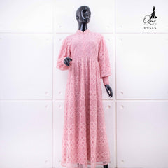 GAMIS OZIAS BROKAT LAURA 09545 LD 105 I Gamis Super Adem Simpel I Gamis Umroh Busui Friendly Nyaman Motif