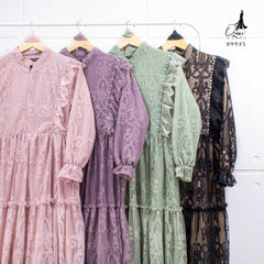 GAMIS OZIAS BROKAT 09935 LD 20 I Gamis Pesta Cantik I Gamis Wisuda 2XL