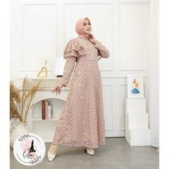 GAMIS OZIAS BROKAT FIMELA 09499 LD 105 I Dress Simpel I Gamis Busui Syar'i l Busui Friendly Muslim Nyaman