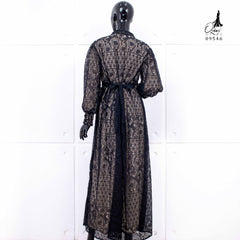 GAMIS OZIAS BROKAT IMPORT 09546 LD 105 I Gamis Kondangan Simpel I Gamis Remaja Cantik Fit Muslim Nyaman