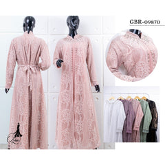 GAMIS OZIAS BROKAT HARUKA 3D 09870 I Gamis Ibu Dan Anak I Gamis Simpel Nyaman Panjang Muslim Dress