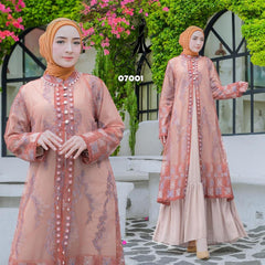GAMIS OZIAS TILE PREMIUM 07001 LD 105 & 120 I Gamis Pesta Mewah I Busui Friendly Muslim Nyaman