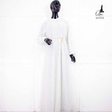 GAMIS OZIAS BROKAT BALIYA 09990 LD 105 I Gamis Kondangan Muslimah I Gamis Wisuda Cantik I Gamis Belt Mutiara Nyaman Panjang