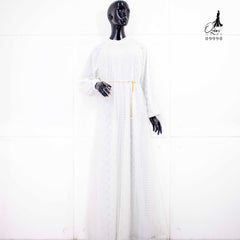 GAMIS OZIAS BROKAT BALIYA 09990 LD 105 I Gamis Kondangan Muslimah I Gamis Wisuda Cantik I Gamis Belt Mutiara Nyaman Panjang