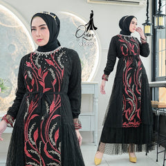 GAMIS OZIAS TILE IMPORT 03996 LD 105 I Gamis Rompi Wisuda I Gamis Kondangan Cantik Muslim Nyaman