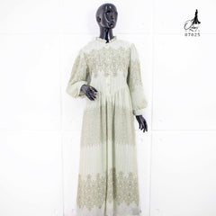 GAMIS OZIAS BABYDOLL CERUTY 07025 LD 105 I Gamis Kondangan Fashion I Gamis Wanita Muslimah Fit Motif Nyaman