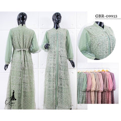 GAMIS OZIKO BROKAT IORA CEILO 09913 LD 105 dan LD 120 I Gamis Wisuda Wanita Muslimah I Gamis Kondangan Cantik Nyaman Pesta 2XL