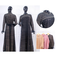 GAMIS OZIAS BROKAT POLKA 09633 LD 105 I Gamis Wisuda Sampel I Fashion Muslim Panjang Nyaman