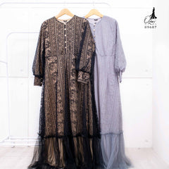 GAMIS OZIAS BROKAT IMPORT 09687 LD 105 I Gamis Fashion Muslimah I Gamis Kondangan Cantik Nyaman Panjang