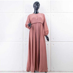 GAMIS OZIAS POLO LINEN 06435 LD 105CM I Gamis Simpel Adem I Gamis Fashion Muslim Arabian l Busui Friendly Nyaman Panjang