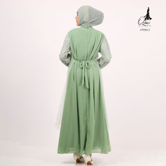 GAMIS OZIAS CERUTY COMBI BROKAT ARGYLIE 09863 LD 105 I Gamis Acara Formal I Fashion Wanita Hijab Muslim Panjang