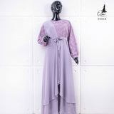 Ozias - Gamis Brokat Combi Ceruty 09818 Ld 105 I Gamis Muslimah Wanita I Gamis Kondangan Mewah