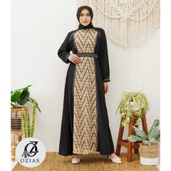 GAMIS OZIAS ABAYA STRETCH 09645 LD 120 I Gamis Fashion Muslimah I Gamis Lebaran Cantik Wanita